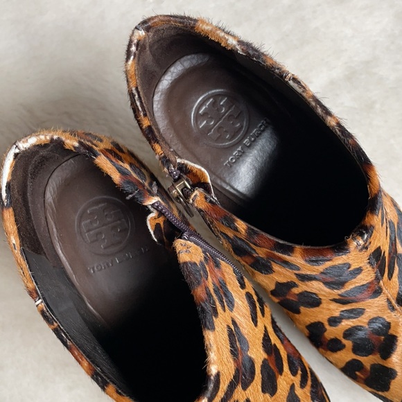 Tory Burch | Leopard Print Pony Hair Platform Ankle Booties | 8.5 - Picture 11 of 16